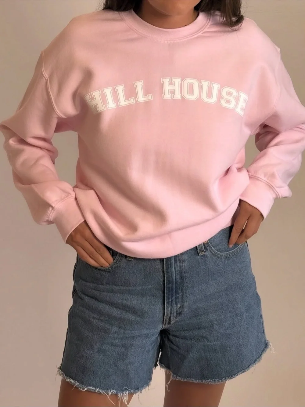 NWT! Hill House Home Sweatshirt Pink Pullover Cozy Comfy Merch Collegiate Large - Picture 2 of 6